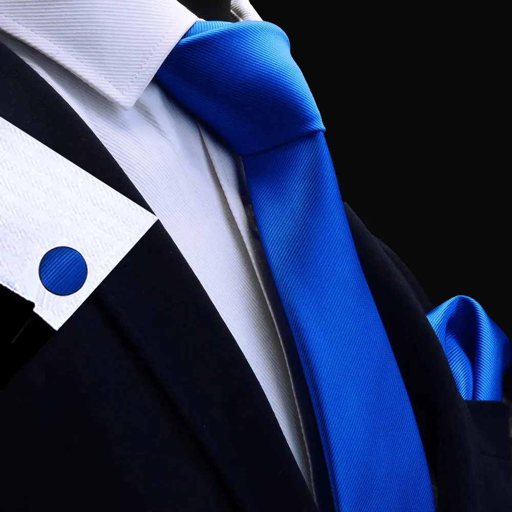 RBOCOTT Necktie Handkerchief Cufflink Set Red Solid Tie Set For Men Wedding Mens Plain Tie Pocket Square Gold Orange Ties 8cm 240323