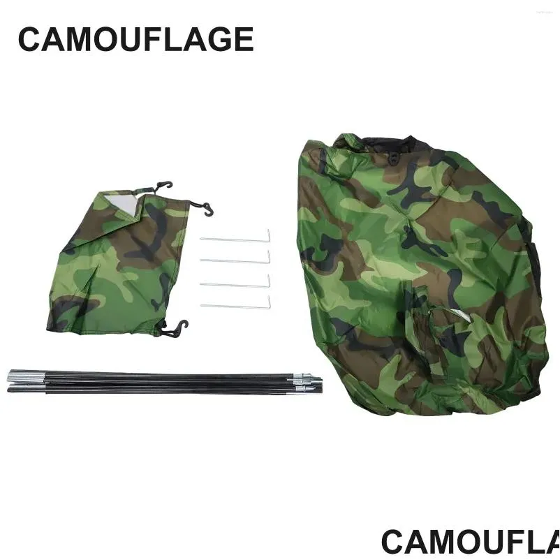 Tents And Shelters Camouflage Tent Sturdy 2 Person Cam With Anti Uv Coating Water Resistant Fabric Mesh Roof For Ventilation Drop De Dhvjb