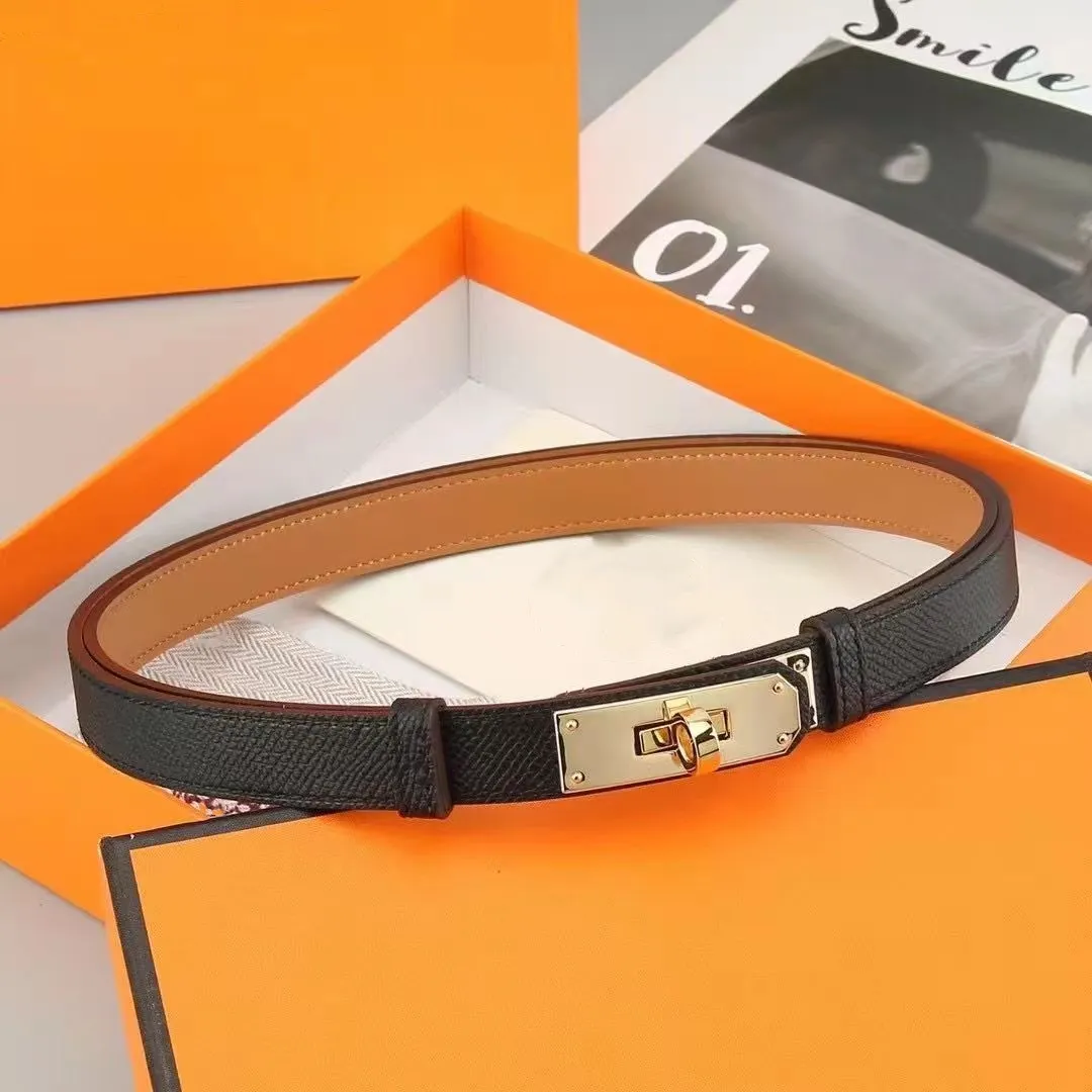 Pasek projektantki Kelly Ceinture Luxe All-Match proste z spódniczką sukienki Stupy Pasek pasa do pasa damskiego Blokowanie klamry 2,0 cm