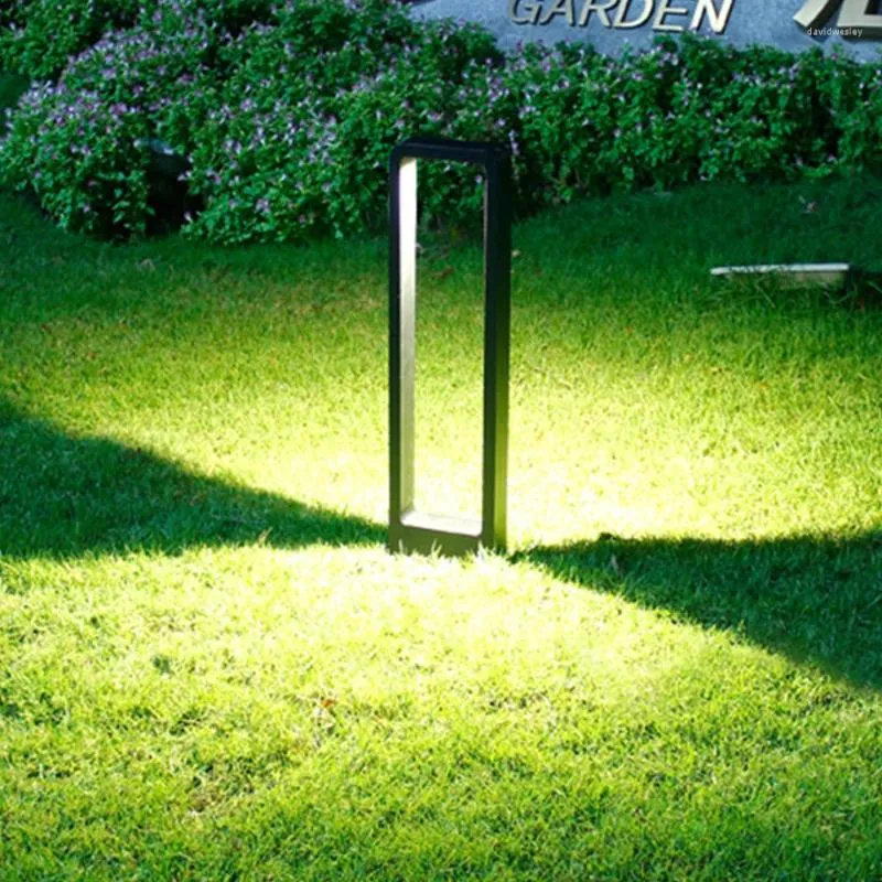 Utomhus Garden Pathway Lawn Lamp Aluminium LED Landscape Lighting Bollard Light Backyard Street Patio Villa