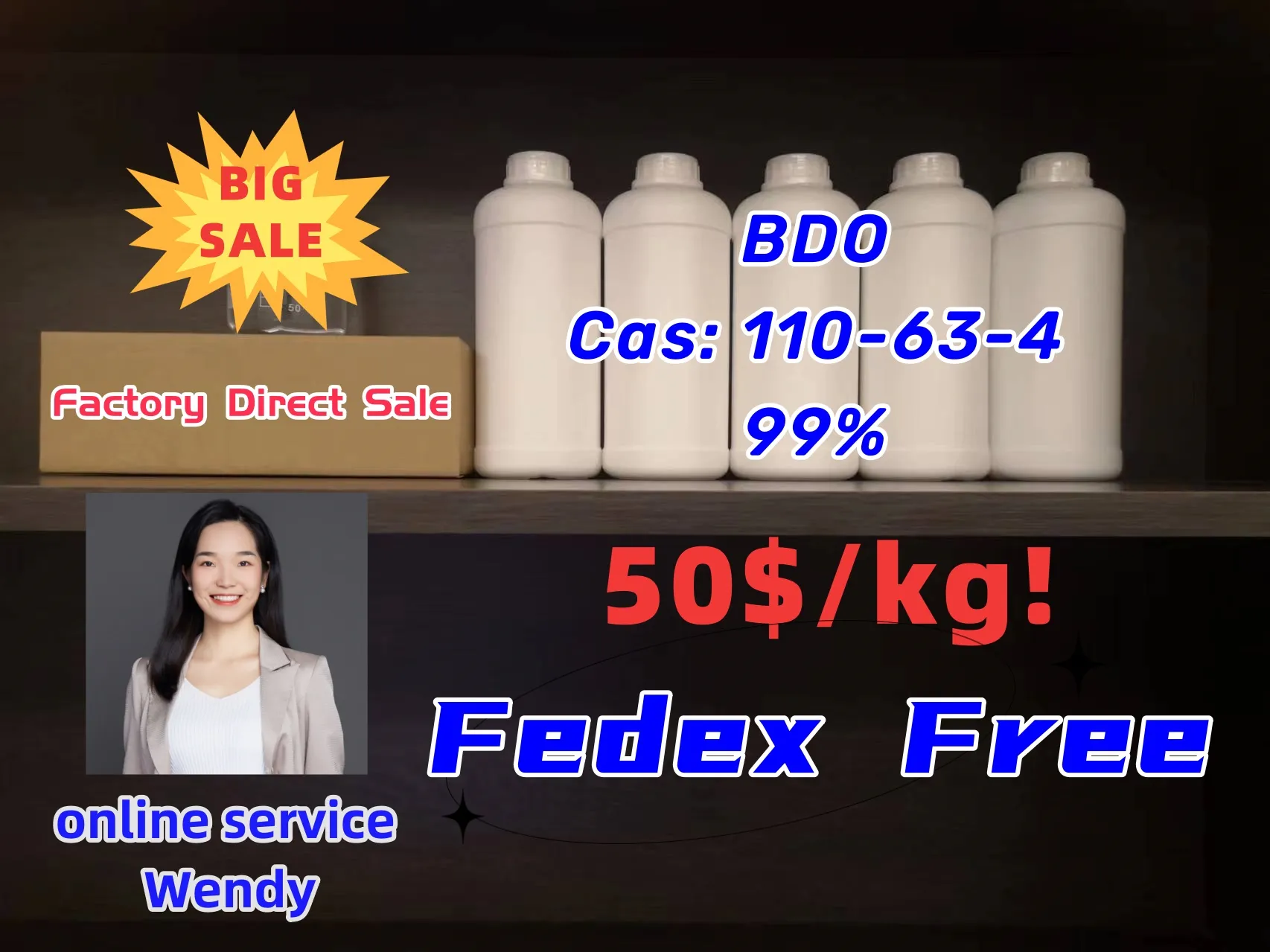 フェデックスフリートゥルー99％高純度卸売1 4 Bグリコール1-4 BDO 14 BDO 1-4-B CAS 110-63-4 1、4-ジオール1 4-ブタンジオールL 14B 1,4-ブチレングリコールBDOダイレクトセールV0029
