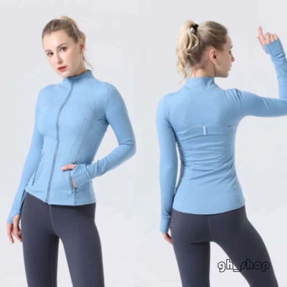 LU-088 2024 Yoga Ceket Kadınlar Tanımla Egzersiz Spor Palto Fitness Ceket Sporları Hızlı Kuru Aktif Giyim Üst Katı Zip Sweatshirt Spor Giyim Sıcak Satış 2453