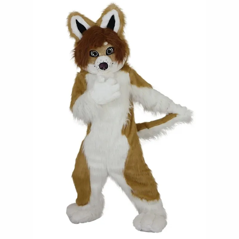 Haute qualité Fox Dog Wolf Costumes de mascotte de haute qualité personnage de dessin animé tenue costume carnaval adultes taille Halloween fête de Noël fête de carnaval