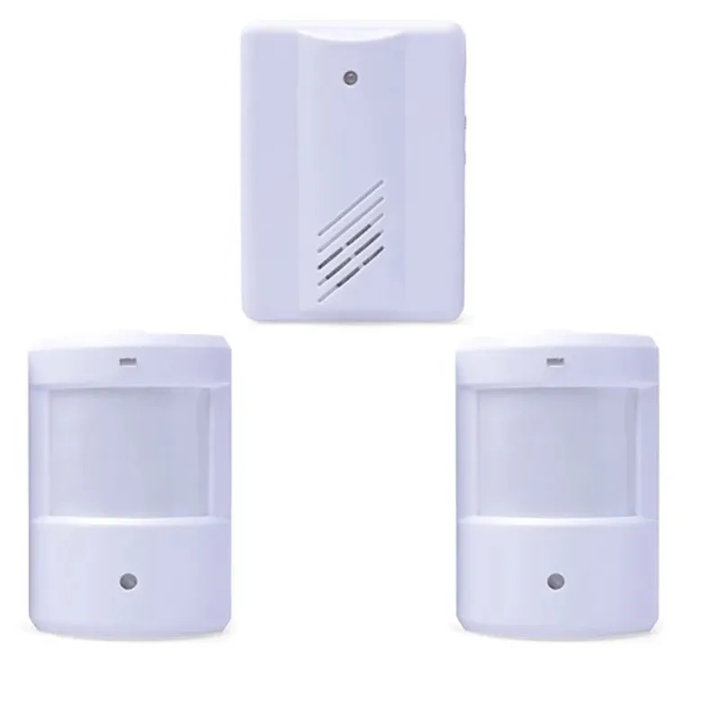 Anpwoo Wirless Infrared Alarm Door Bell Driveway Patrol Garage System Motion Sensor 2 Sändare med 1 mottagare