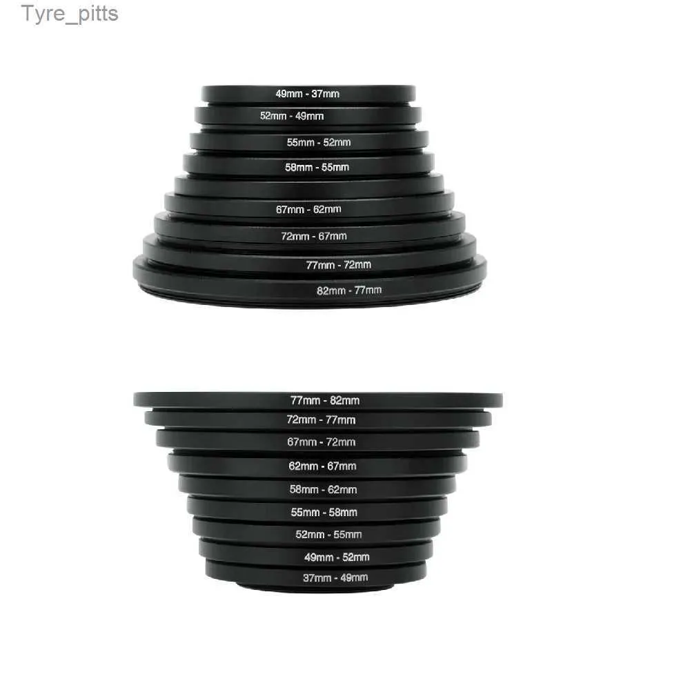 Andra linser Filter 9-delat 18-styckes kameralinsfilter Steg/Lower Adapter Ring Set 37-82mm 82-37mm Lämplig för alla SLR-kameralinsinstallation Kitsl2403