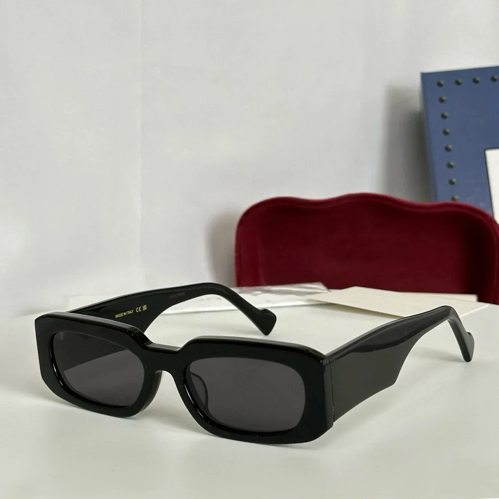 Rectangle Sunglasses Chunky Black Yellow Lenses 1426... From  display picture 1