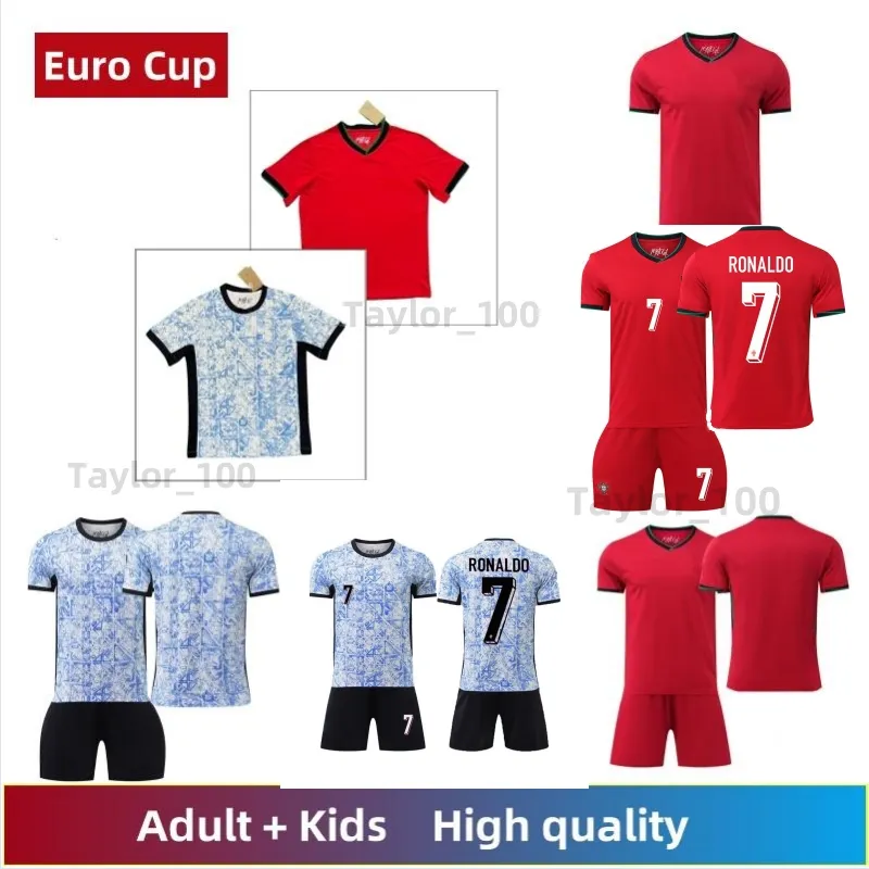 2024-2025 Ronaldo Joao Felix Portugal Soccer Jersey 2024 Ruben Neves Portugais Football Shirt Bernardo Bruno Fernandes Kit de football