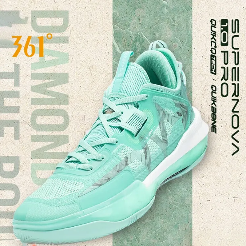 Shoes 361 Degrees SuperNova 1.0 PRO Men's Basketball Sport Shoes WearResistant Carbon Plate HighElastic Combat Sneakers 672341107