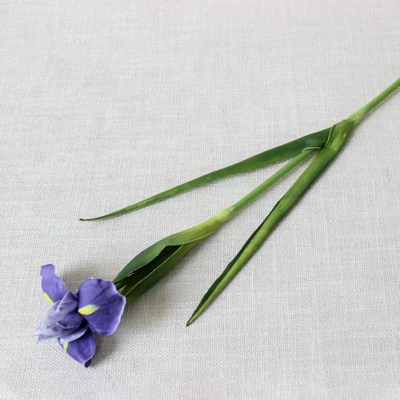 Fleurs décoratives 1Pc PU fleur artificielle créative réaliste Iris faux maison mariage saint valentin jardin décoration violet