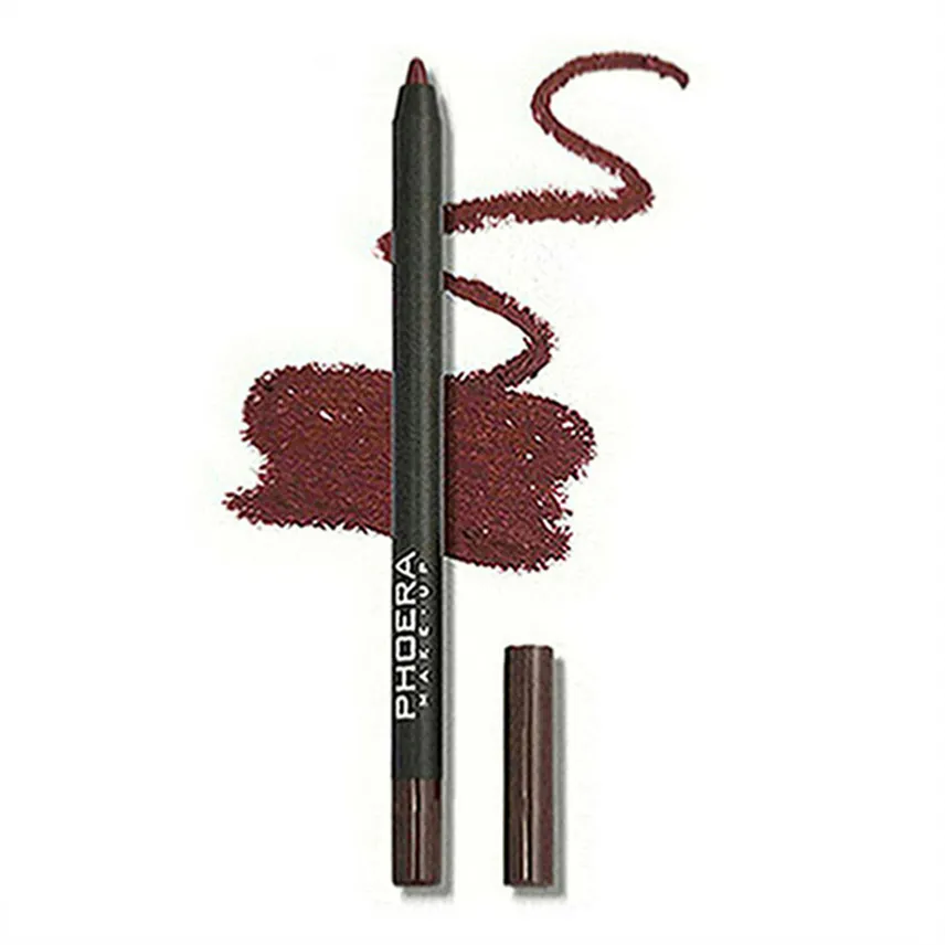 Wasserdichter, mattierter Lipliner-Stift, sexy roter Konturtönungs-Lippenstift, langlebig, Antihaft-Tasse, feuchtigkeitsspendende Lippen, Make-up, Kosmetik, 12 Farben, A133