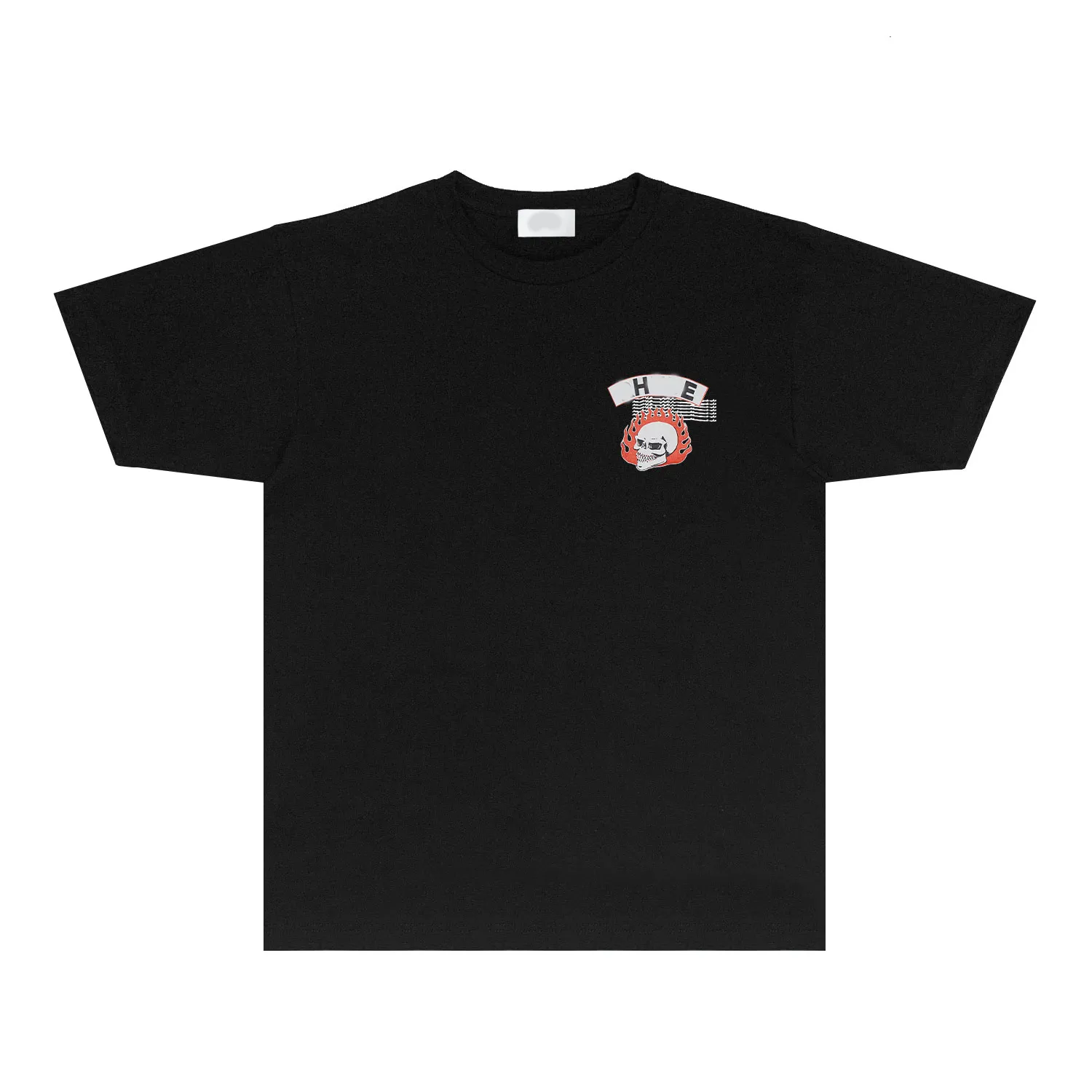 Kobiety T Shirt Hip-hop luźne punkowe drukowanie drukowania rh063 Flame czaszka nadrukowana koszulka krótkiego rękawu R90W84 Tshirt męskie i damskie letni top