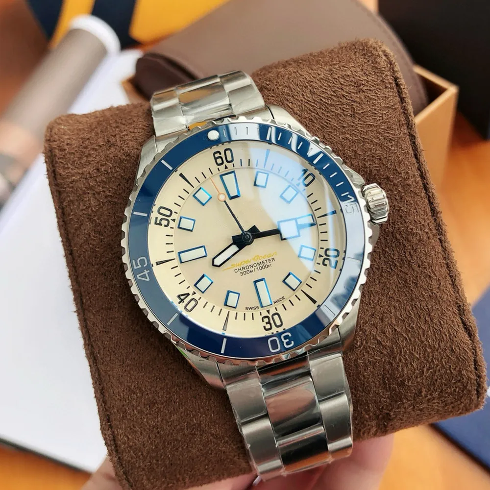 Super Ocean A17376211L2A1 AAAAA 5A Quality 1:1 SuperClone Watches 44mm Men Automatic Mechanical Clone Eta-2824 Movement Sapphire Glass With Gift Box