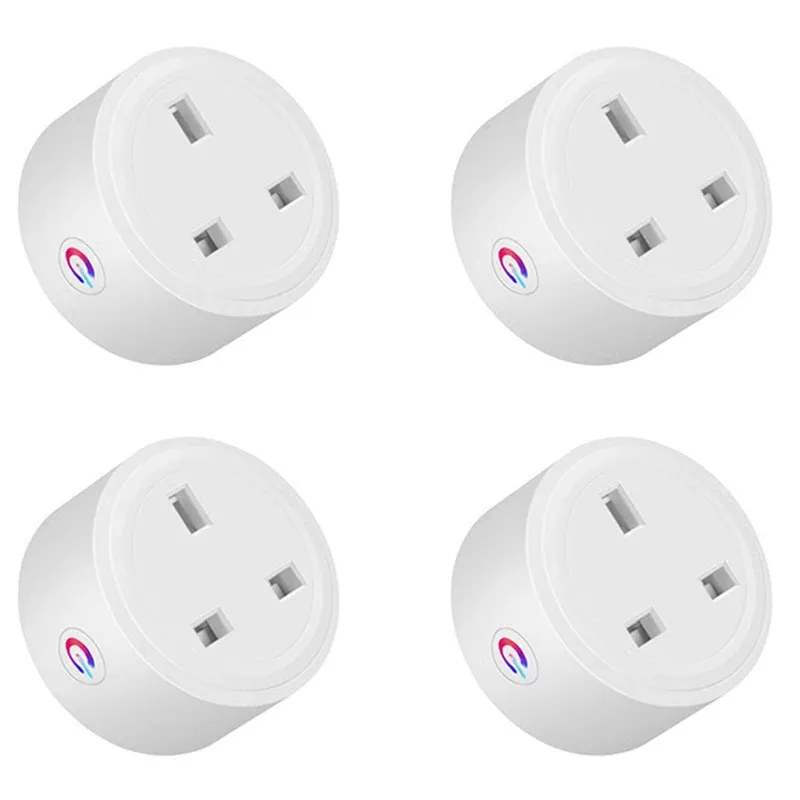 コントロールRise4x Tuya Zigbee Smart Socket 16AホームパワーモニターパワーアウトレットスマートライフボイスコントロールアレクサタイミングDIY UKプラグ