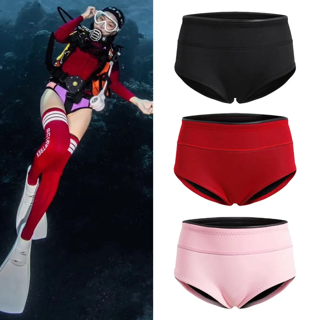 1.5mm Diving Wet Suit Pants Swimwear Bikini Bottom Brief Shorts Shorties for Women Sailing Boating Snorkeling Wetsuit 240315