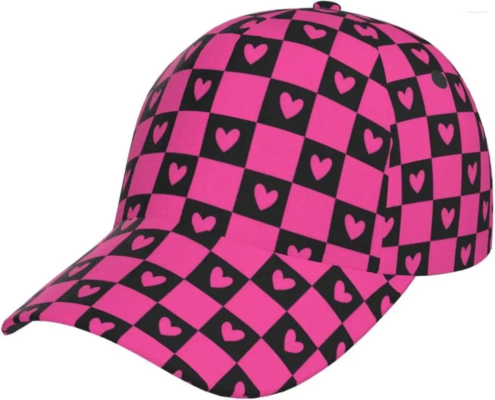 Ball Caps Rode Harten Print Baseball Cap Heren Dames Verstelbare Valentijnsdag Sport Mode Zonnehoeden