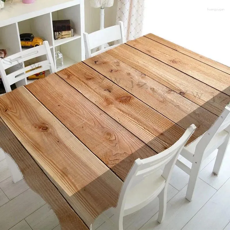 Table Cloth Branch Wood Plank Pattern Kitchen Rectangular Wedding Party Decoration Living Room Coffee Waterproof Tablecloth