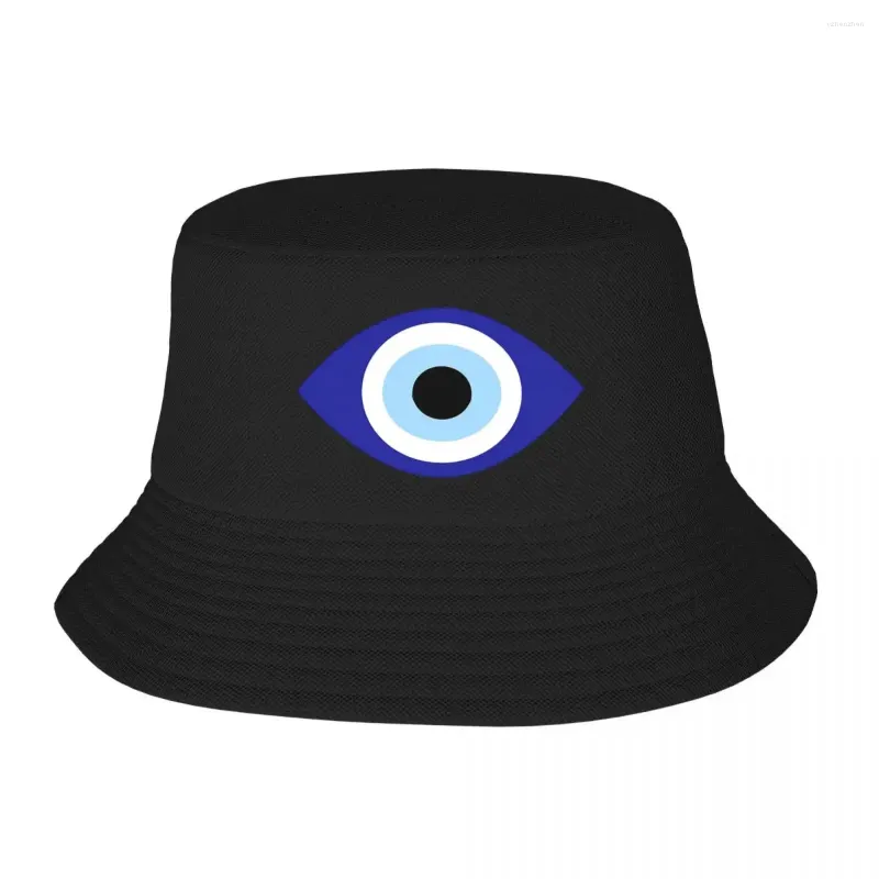 Basker Evil Eye Bucket Hats Panama For Man Woman Bob Cool Fisherman Summer Beach Fishing Unisex Caps