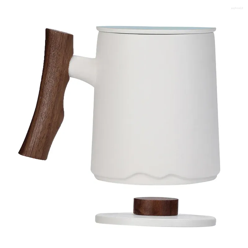 Verres à vin, tasse à café, tasse à thé en céramique, tasse à thé, porcelaine blanche avec passoire, tasses de petit déjeuner pour le bureau