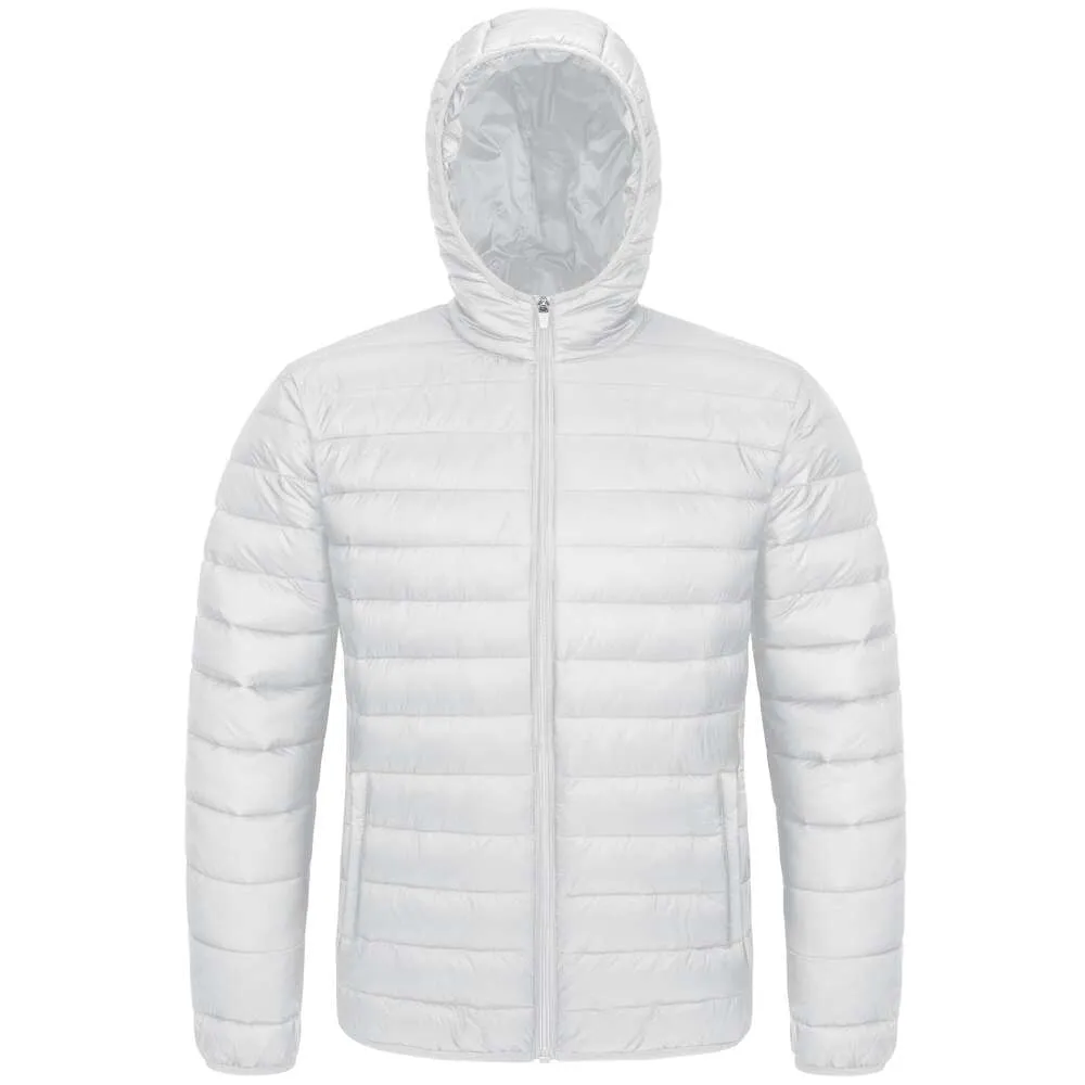 Magcomsen 남성의 경량 복어 재킷 후드 완전 지퍼 방수 퀼트 겨울 코트