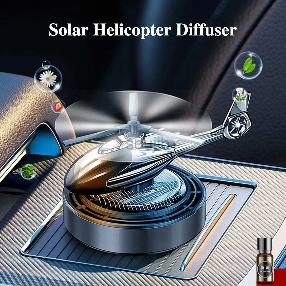 Désodorisant de voiture hélicoptère à énergie solaire automobile désodorisant hélice fourniture de parfum décoration accessoires d'intérieur parfum 240323