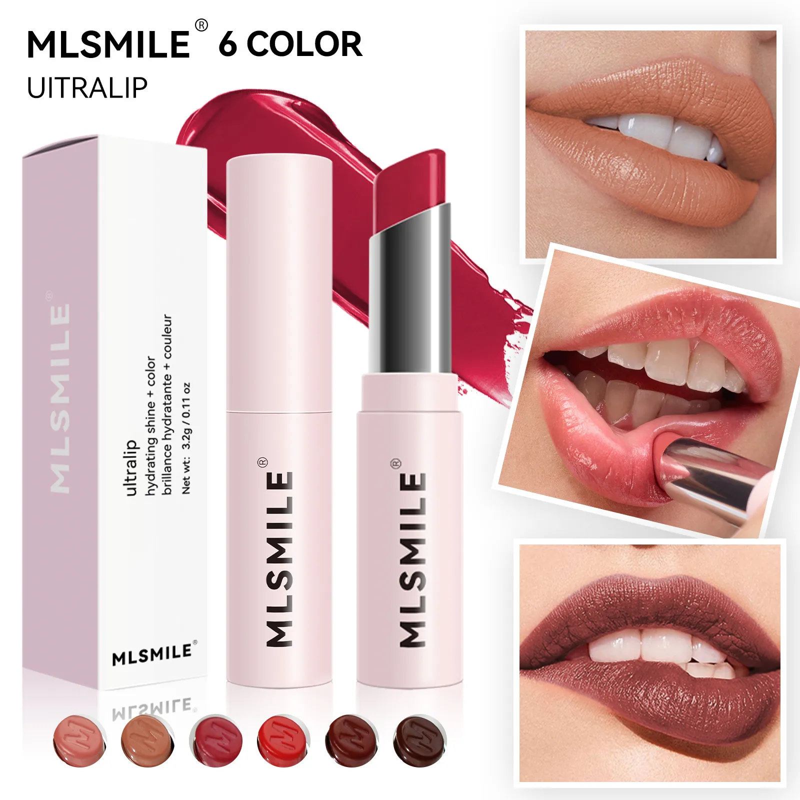 6 farben Gelee Lippenstift Glasur Wasser Lippenstifte Lang Anhaltende Feuchtigkeitsspendende Lippenstift Stift Wasserdicht Nicht-stick Tasse Koreanische Kosmetik