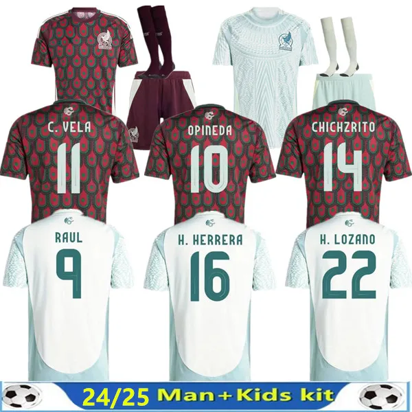 2024 Mexico CHICHARITO Mens Soccer Jerseys 24 25 H. LOZANO A. GUARDADO Home Away Training Wear R. JIMENEZ National Team Football Shirt