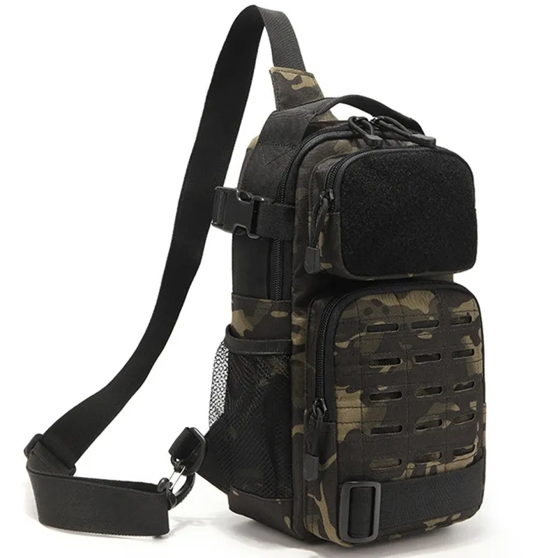 Sacs Sac à dos de sacs tactique Sac à dos pour hommes femmes Small Military Chest Pack Sacs à bandouliers pour la randonnée de voyage Sports de plein air