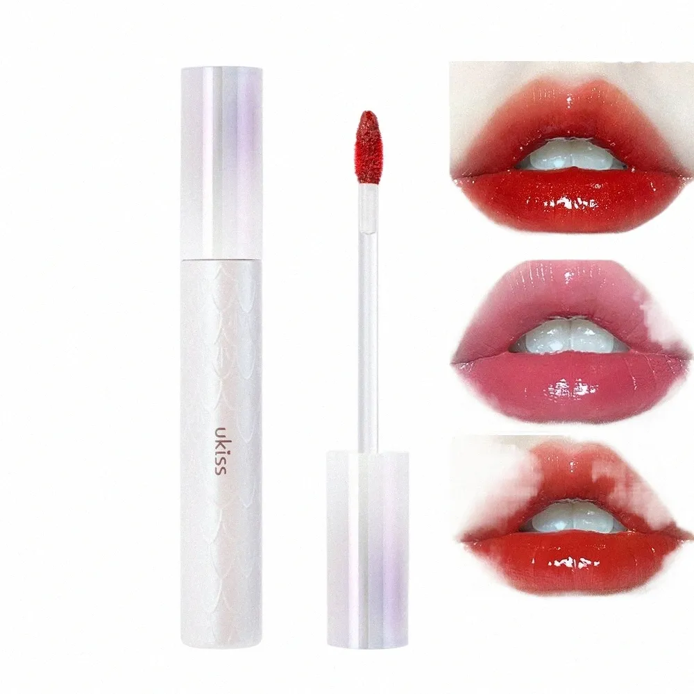 ukiss lip glazemermaid Glass Gloss LipstickリップティントリップスティックLG-LAST保湿N-stickカップHydrati T4XS＃