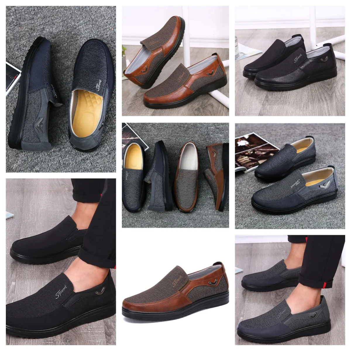GAI conforto sapatos masculinos sapatos pretos dedos redondos festa ao ar livre banquetes ternos homens negócios calcanhar designer sapatos eur 38-50 softs