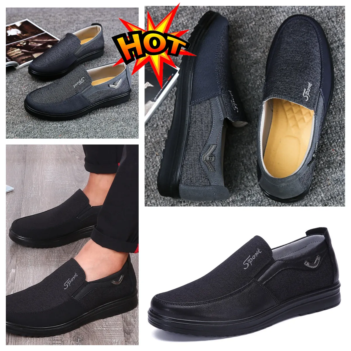 Model Formal Designers Gai Man Black Shoes Point Stop Party Bankiet Suit Men Business Obcass Projektanci Minimalistyczne oddychanie buty 38-50 EUR Soft