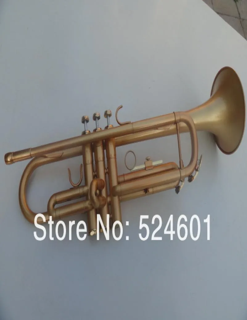 Unbranded Can Customizable Logo High Quality Bb Trumpet Surface Matte Gold Plated Brass Body Bb Trumpet Professional Musical Instr5591489