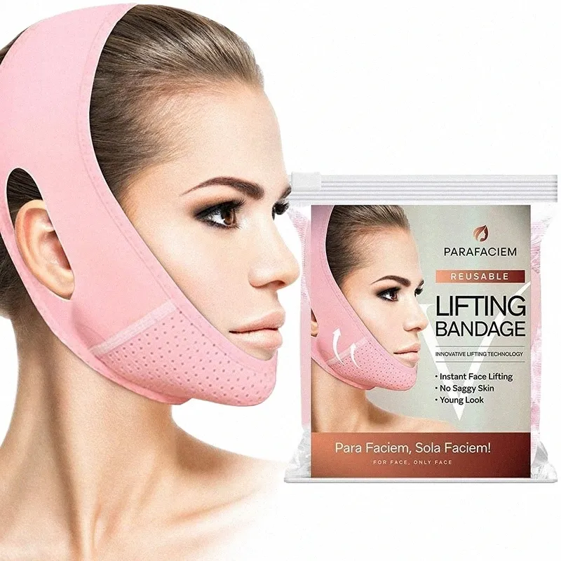 reusable V Line lifting Mask Facial Slimming Strap - Double Chin Reducer - Chin Up Mask Face Lifting Belt - V Shaped Slimming Fa I83s#