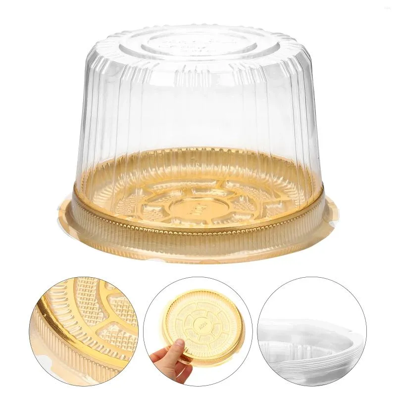 Take Out Containers 20 Pcs With Cover Cake Box Child Cheesecake Lids Plastic Transparent Carrier