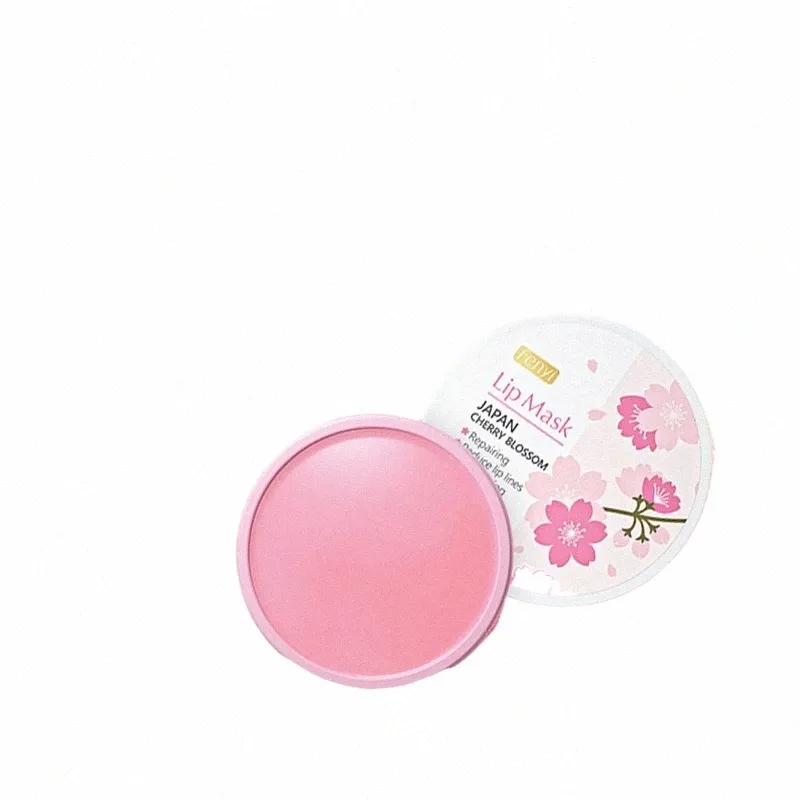 15g Sakura Whitening Lip Mask Peeling Rimuovere la pelle morta Riparazione Anti Dry Crack Dissolvenza Linee sottili Idratante Black Lip Plumper U3Td #