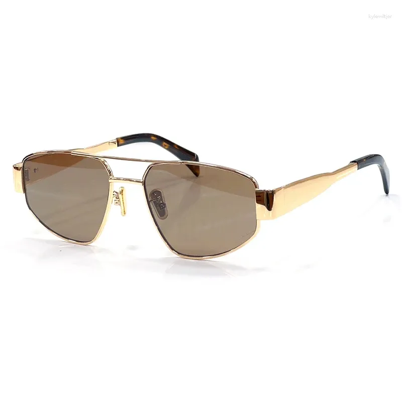 Óculos de sol 2024 mulheres de metal com lentes anti-reflexo sólidas de alta qualidade UV400 óculos moda designer feminino tons