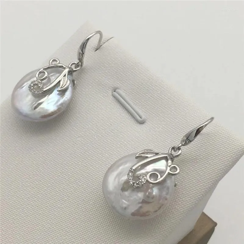 Orecchini pendenti con perle barocche naturali d'acqua dolce a forma di perle tibetane 17-18MM
