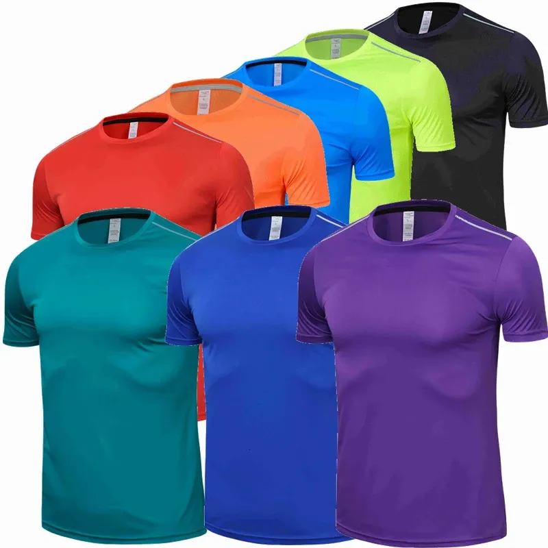 Hohe qualität spandex Männer Frauen Kinder Lauf T-shirt Quick Dry Fitness Shirt Training übung Kleidung Gym Sport Shirts Tops 240321