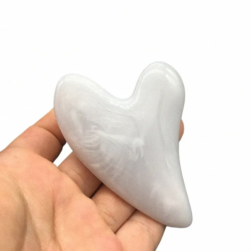 Raschietto per il viso a forma di cuore Gua sha Raschietto per il viso Gua Meridian Muscle Relaxati Lifting della pelle Raschietto per il viso S8Bo #