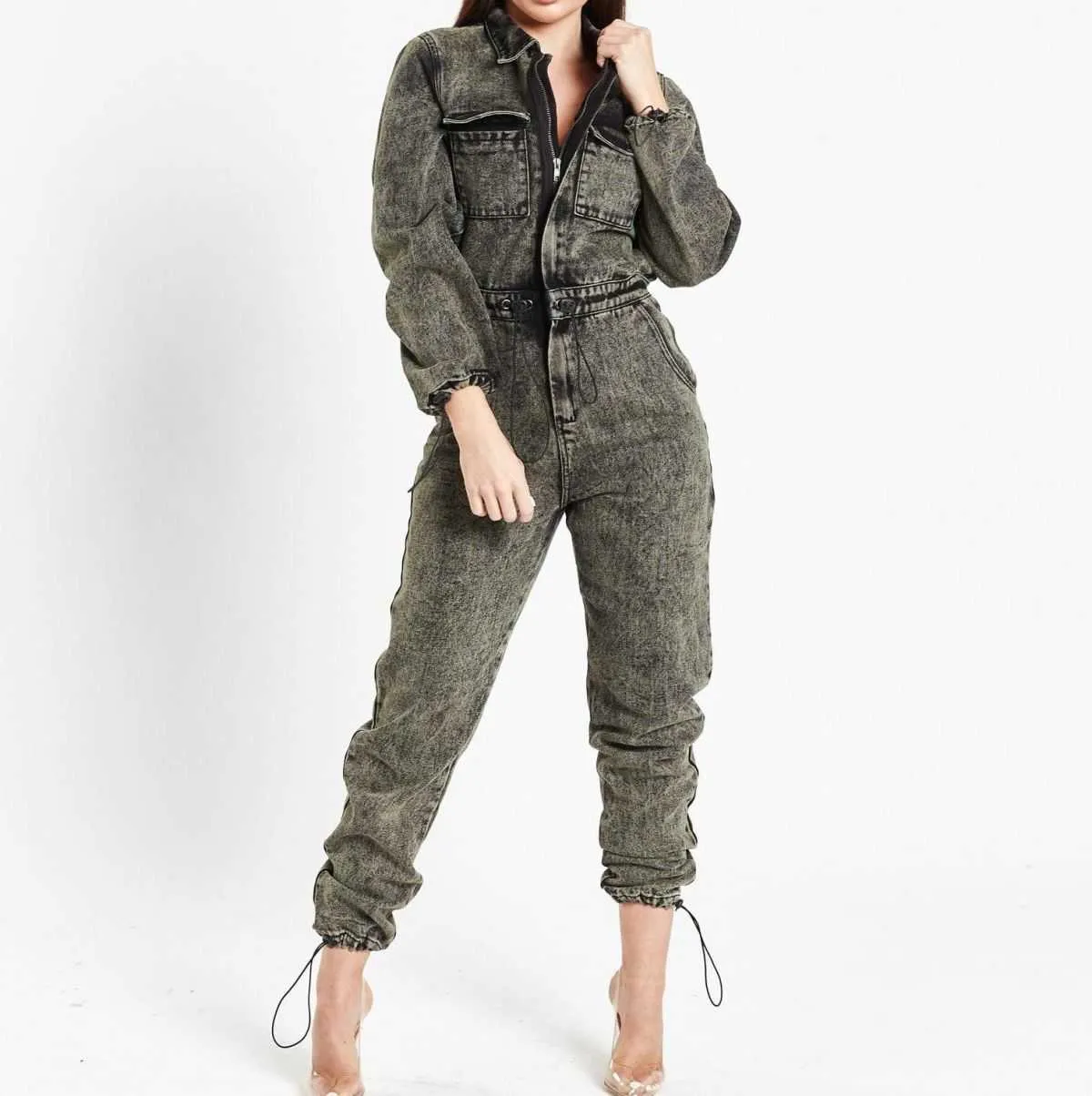 Großhandel Denim-Overalls, hochwertige Damen-Utility-Boilersuit-Jumpsuits für Damen