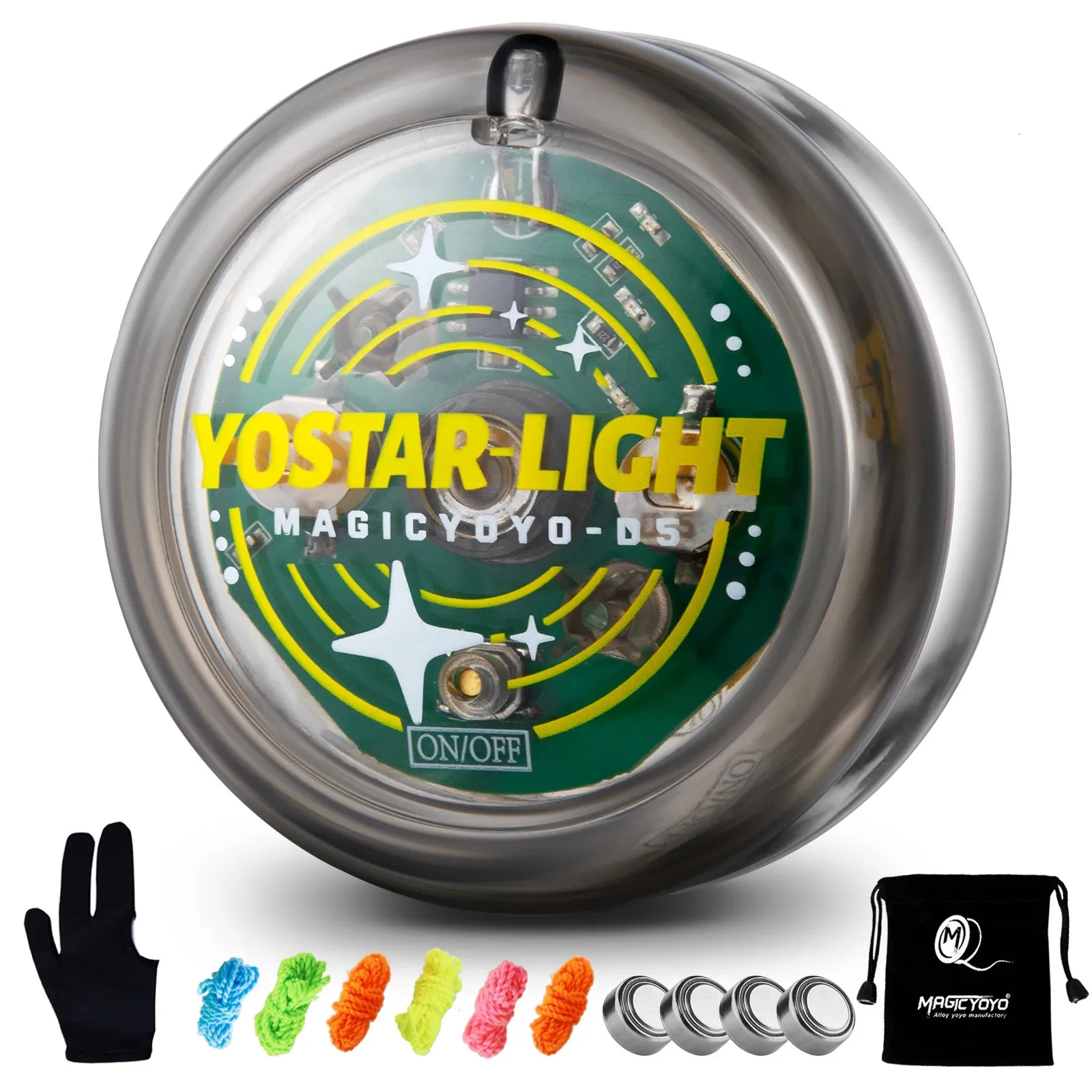 MAGICYOYO D5 LED illumina Yoyo reattivo Yoyo per principianti Yo professionale per bambini Facile To240311