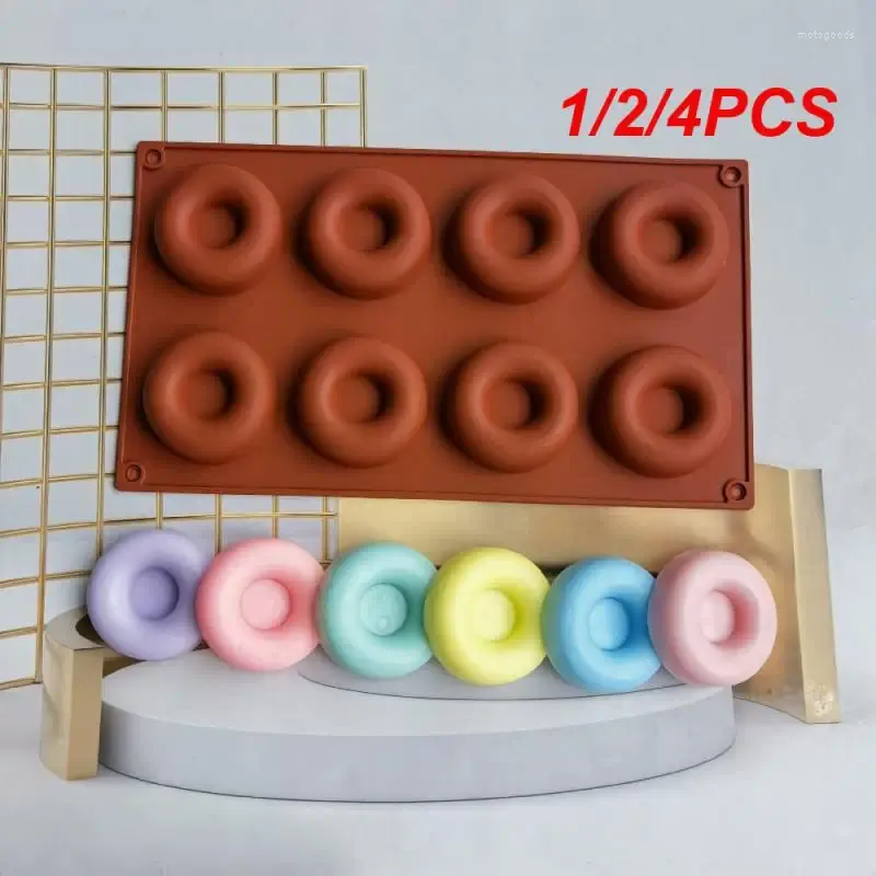 ベーキング金型1/2/4PCSシリコンドーナツメーカーノンスティックペストリークッキーチョコレート金型マフィンケーキ型デザート装飾ツール