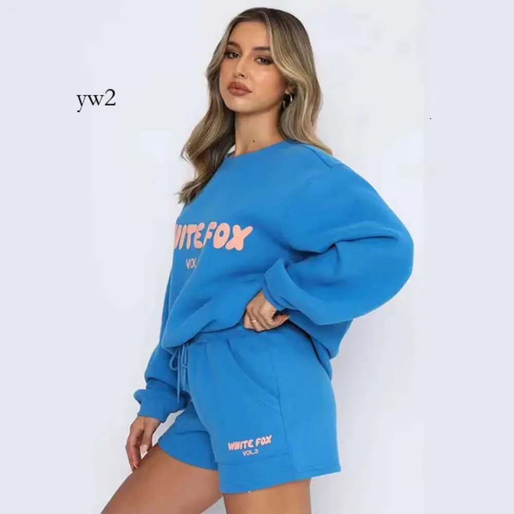 Vita Fox Hoodie Women Designer Hoodie Autumn/Winter Casual Sweatshirt Kvinnor Tvådelar Set Långärmad Hooded Alfabet Engelska tryck Sweatpants Set 6188