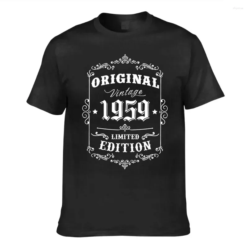 Men's T Shirts 60th Birthday In 1959 Retro Style Vintage Limited Edition Top Men Shirt Women Tops Tees Female Casual T-shirts