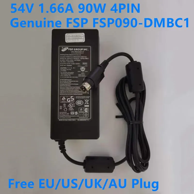 Adapter oryginalny 54V 1.66a 4pin FSP090DMBC1 AC Adapter dla FSP Zyxel GS19008HP S19008HP 48HP 24E Cisco SF30208pp SG30010ppp