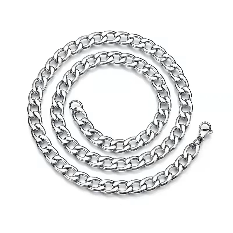 Collana da uomo in acciaio inossidabile con catena a corda intrecciata per donna Punk Boy Accessori per gioielli in metallo color argento e oro Girocollo