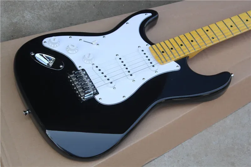 Guitar China Guitar Factory Custom New Left Hand Black Electric Guitar Maple Fingerboard Neck Free Frakt 11 Yue