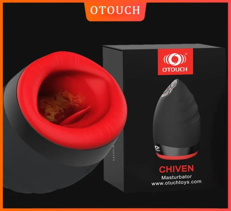 Otouch CHIVEN Masculino Máquina Automática de Masturbação Boca Língua Chupando Calor Vibrar Rotação Masturbador Boquete Brinquedo Sexual para homens 27743810