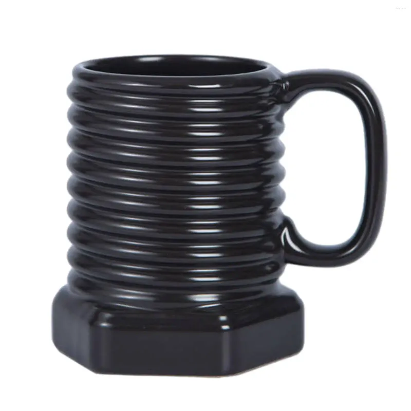 Mugs Screw Shaped Coffee Mug Water Cup Durable Industrial Porcelain Juice Drinking Tea Ceramic Cool For Office Home Men