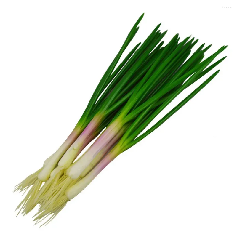 Decorative Flowers Artificial Green Onion Pography Simulation PU Vegetable Home Kitchen Decoration Fake