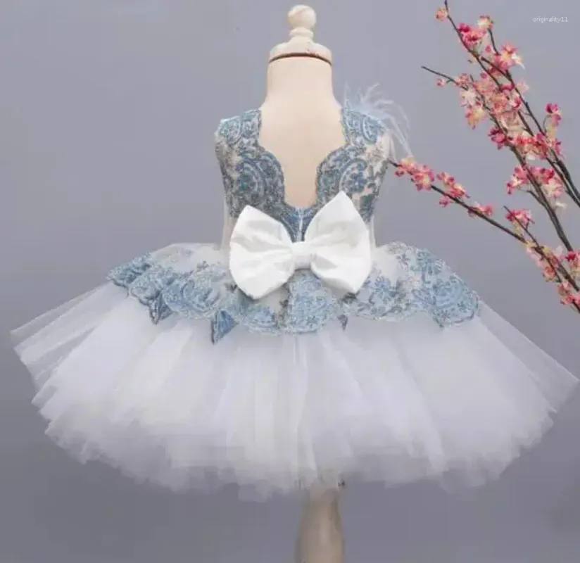 Girl Dresses Handmade Baby Dress Lace Tulle Gown Infant 1 Year Birthday Christmas Party Clothes